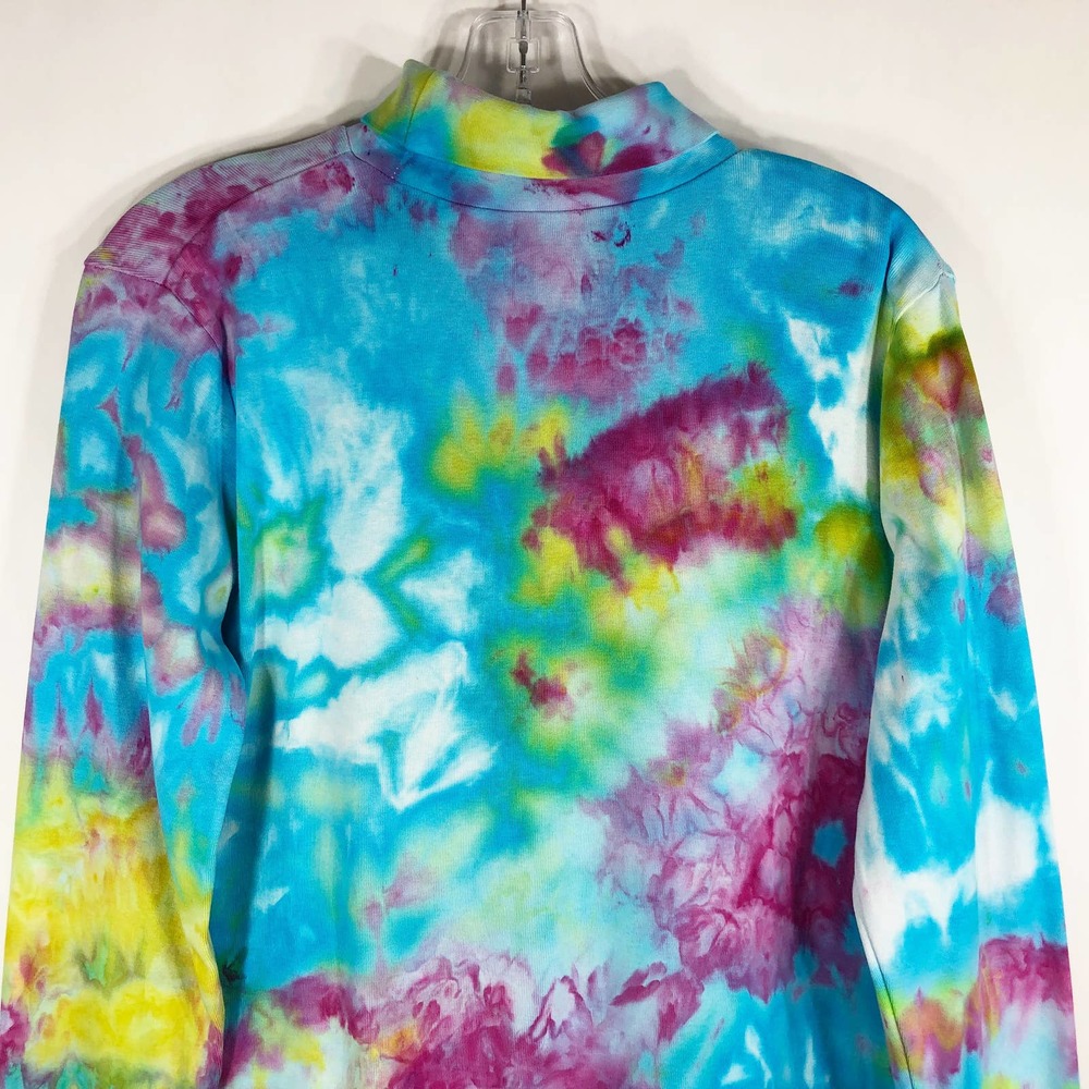 Falling in Love Kim Rogers Large Top Handmade Tie Dye Blue Purple Yellow 550 - Picture 5 of 11